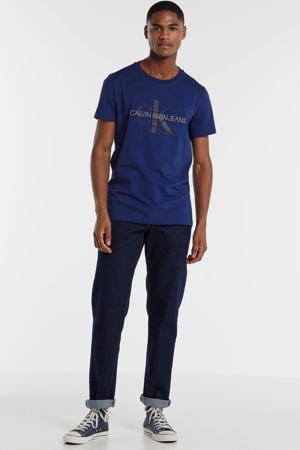 T-shirt met logo donkerblauw