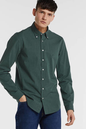 slim fit overhemd groen