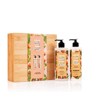 Shea Butter & Sandalwood luxe geschenkset in bamboebox (2-delig)