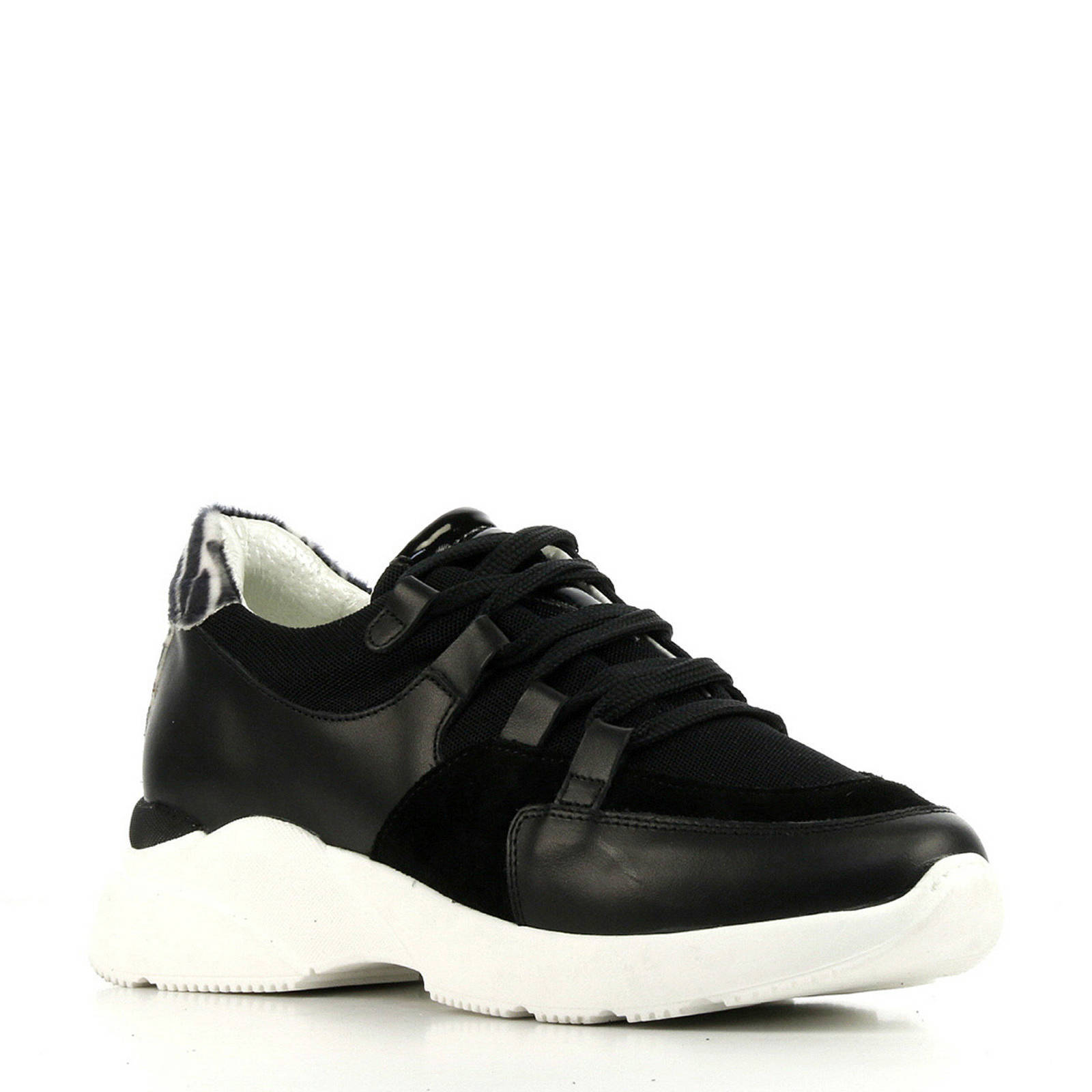 Hip D1891 leren sneakers zwart | wehkamp