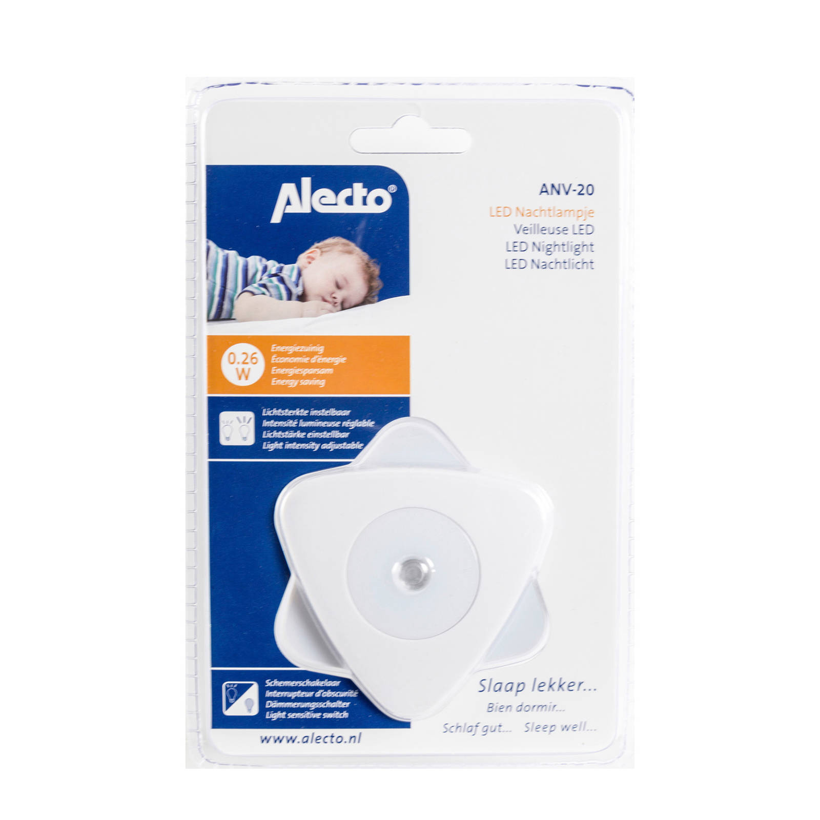 Alecto Automatisch Led Nachtlampje Anv 20 Blauw wit online kopen