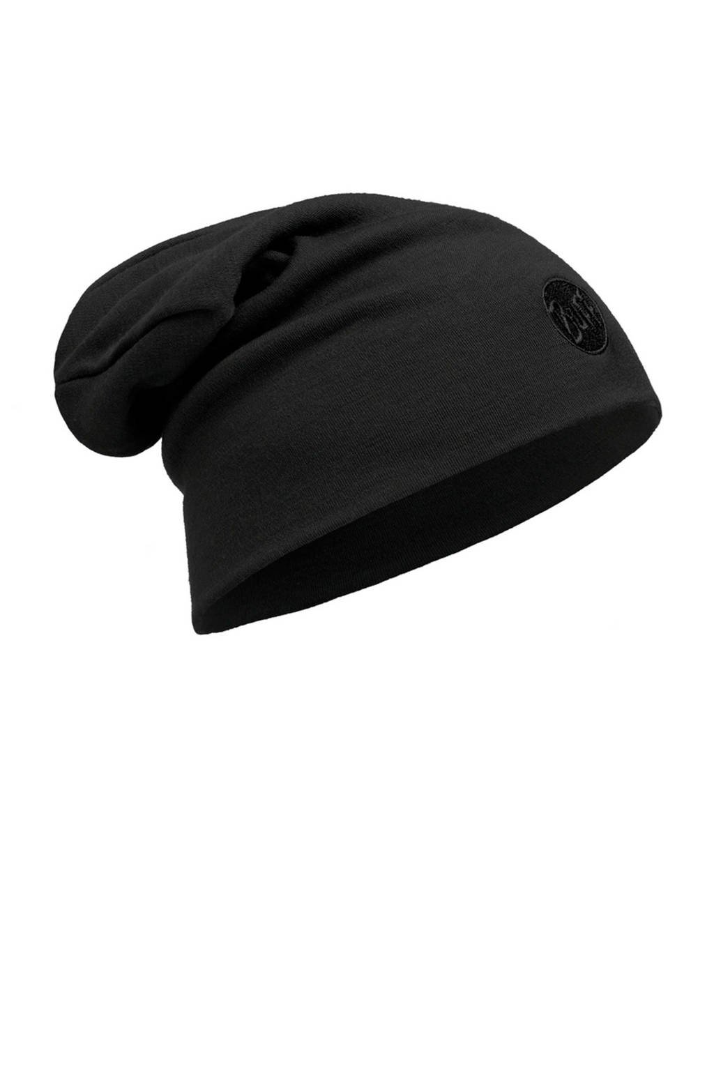 Buff Merino Wool muts zwart, Solid-Black