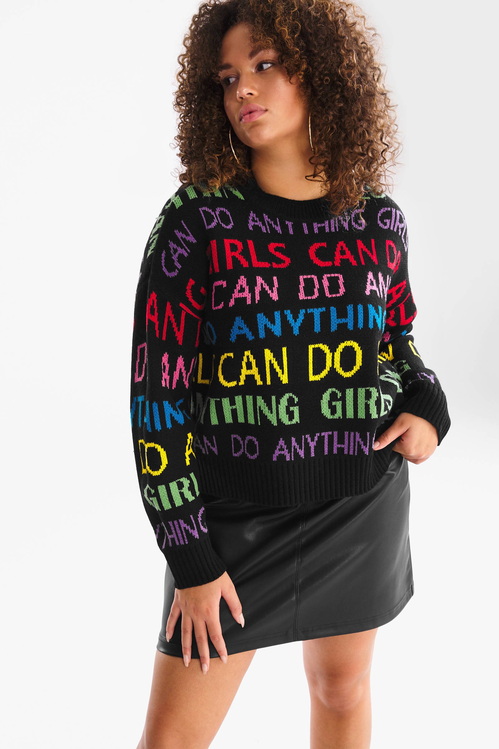 C&A XL Clockhouse trui met all over print zwart multi | wehkamp Clockhouse Girls truien & sweatshirts | C&A Online Shop
