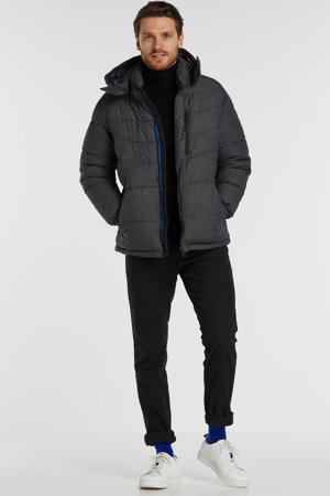 edc Men gemêleerde winterjas grijs/zwart