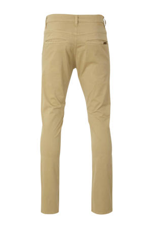 slim fit chino Adam met biologisch katoen bruin