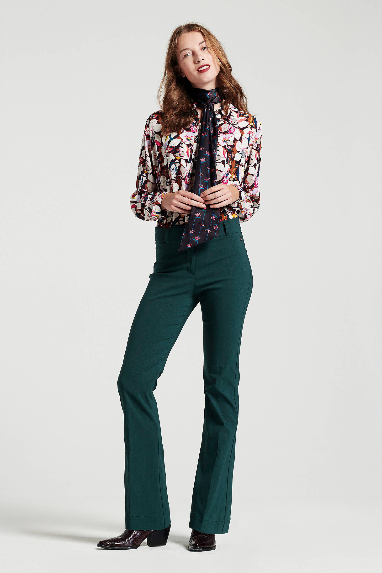 flared broek high waist