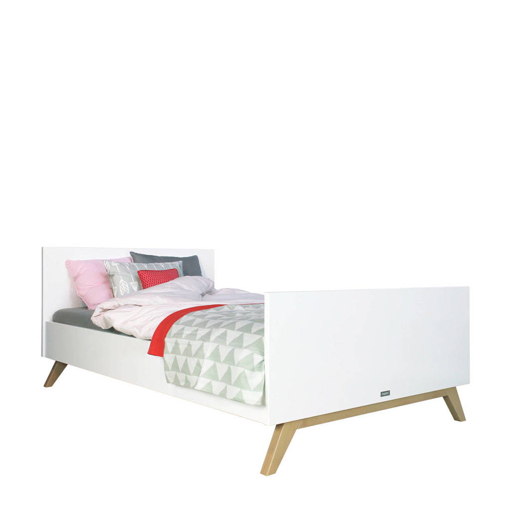 Bopita twinbed wit/naturel Lynn (120x200 cm), Wit/naturel