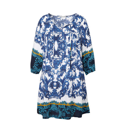 STUDIO jurk met all over print blauw STUDIO jurk met all over print blauw