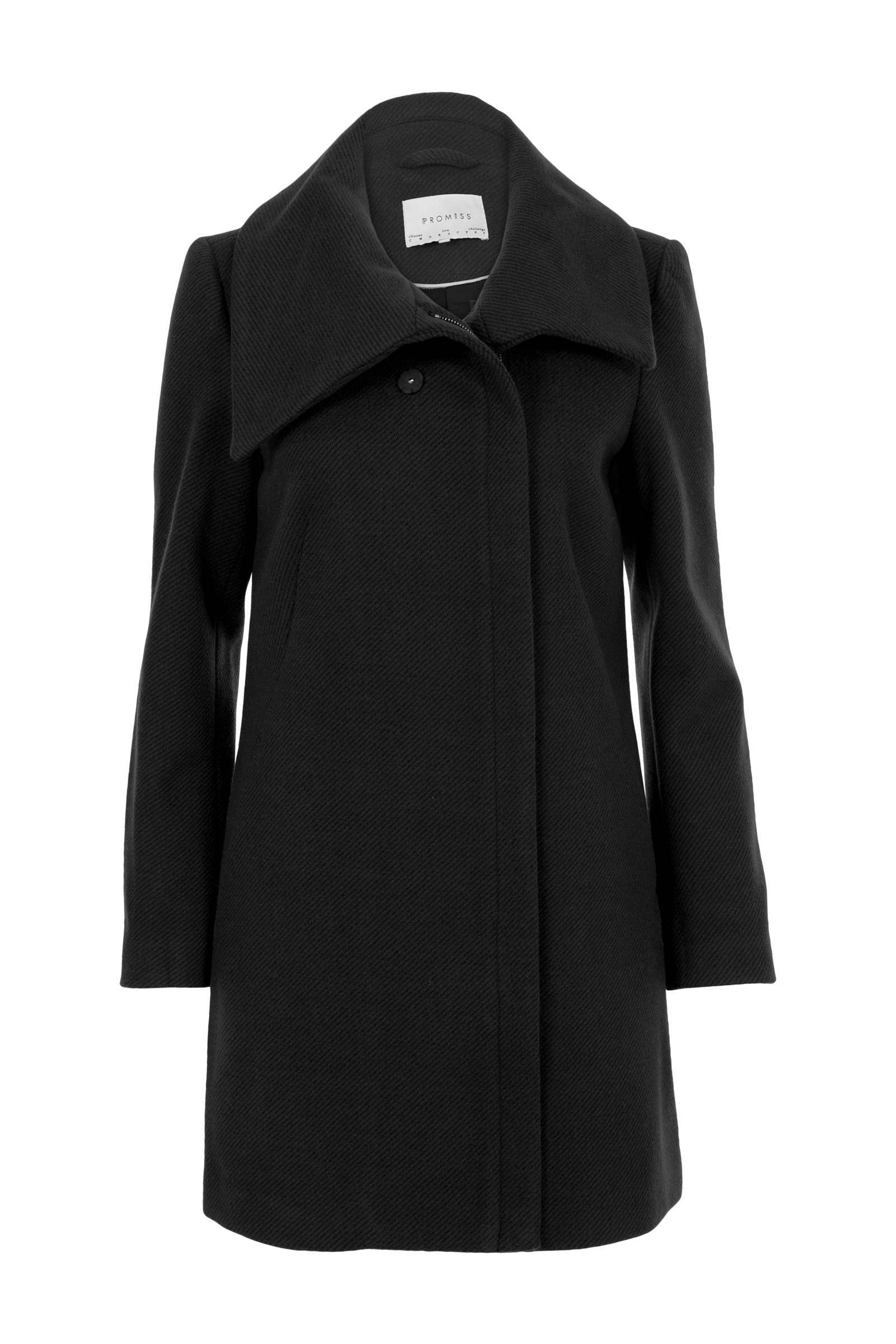 coat Chibau met wol zwart coat Chibau met wol zwart