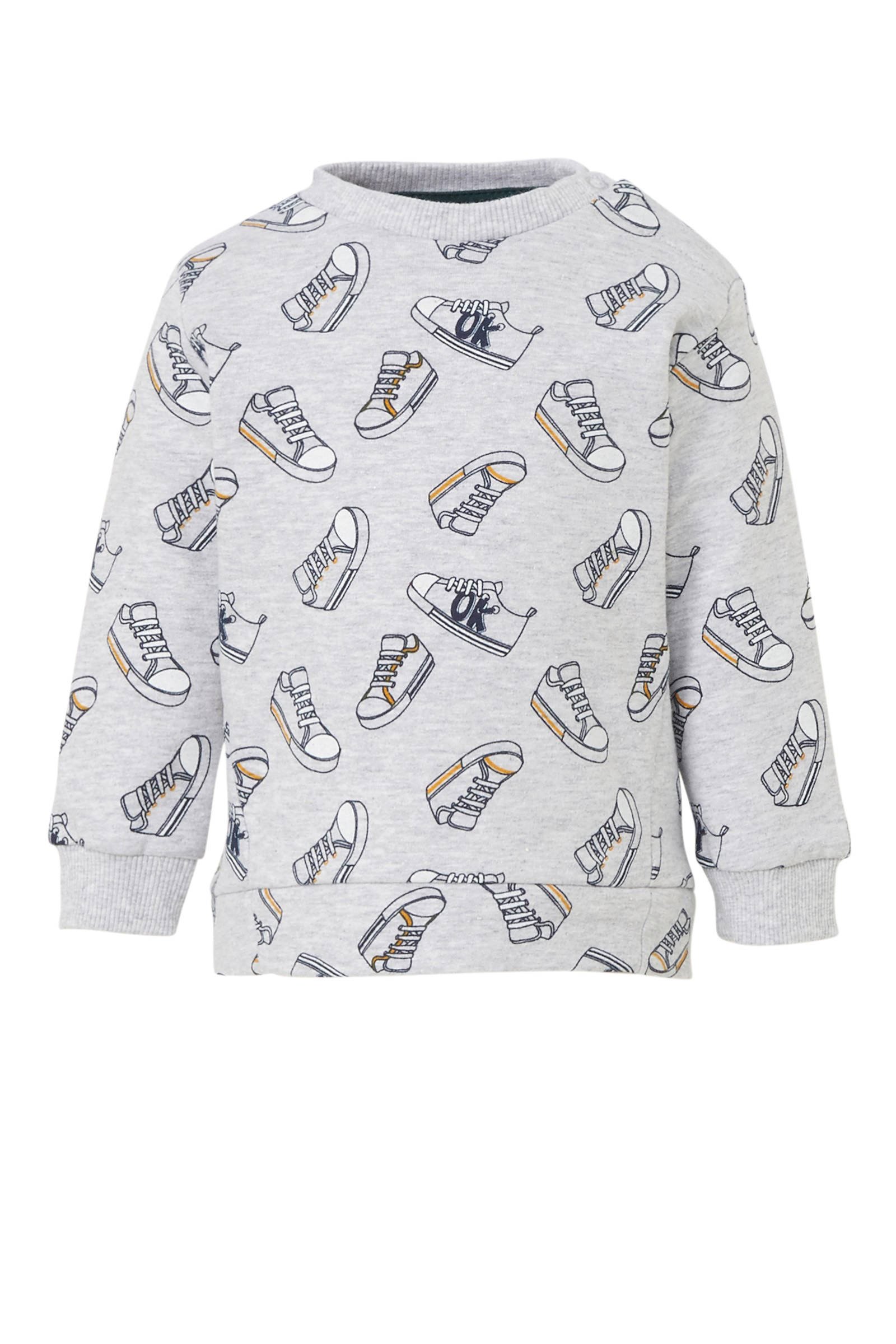 C&A Baby Club sweater set van 2 groengrijs melange | wehkamp C&A Baby Club sweater set van 2 roodwitdonkerblauw | wehkamp