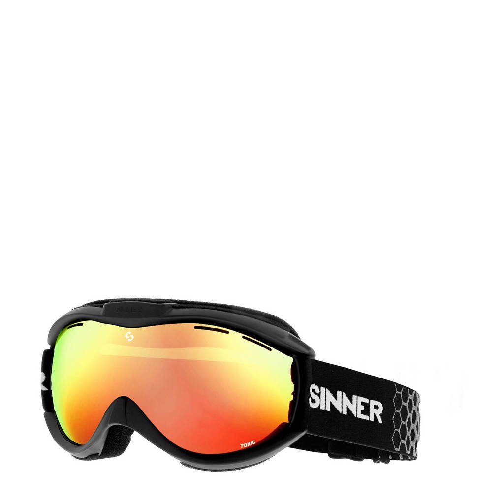 Sinner skibril Toxic zwart, Zwart