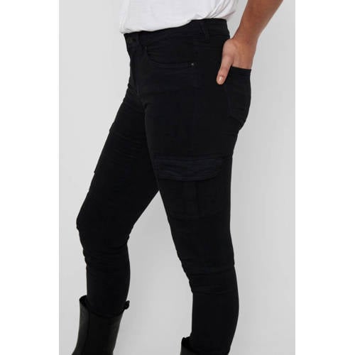 ONLY skinny cargobroek ONLMISSOURI zwart afbeelding