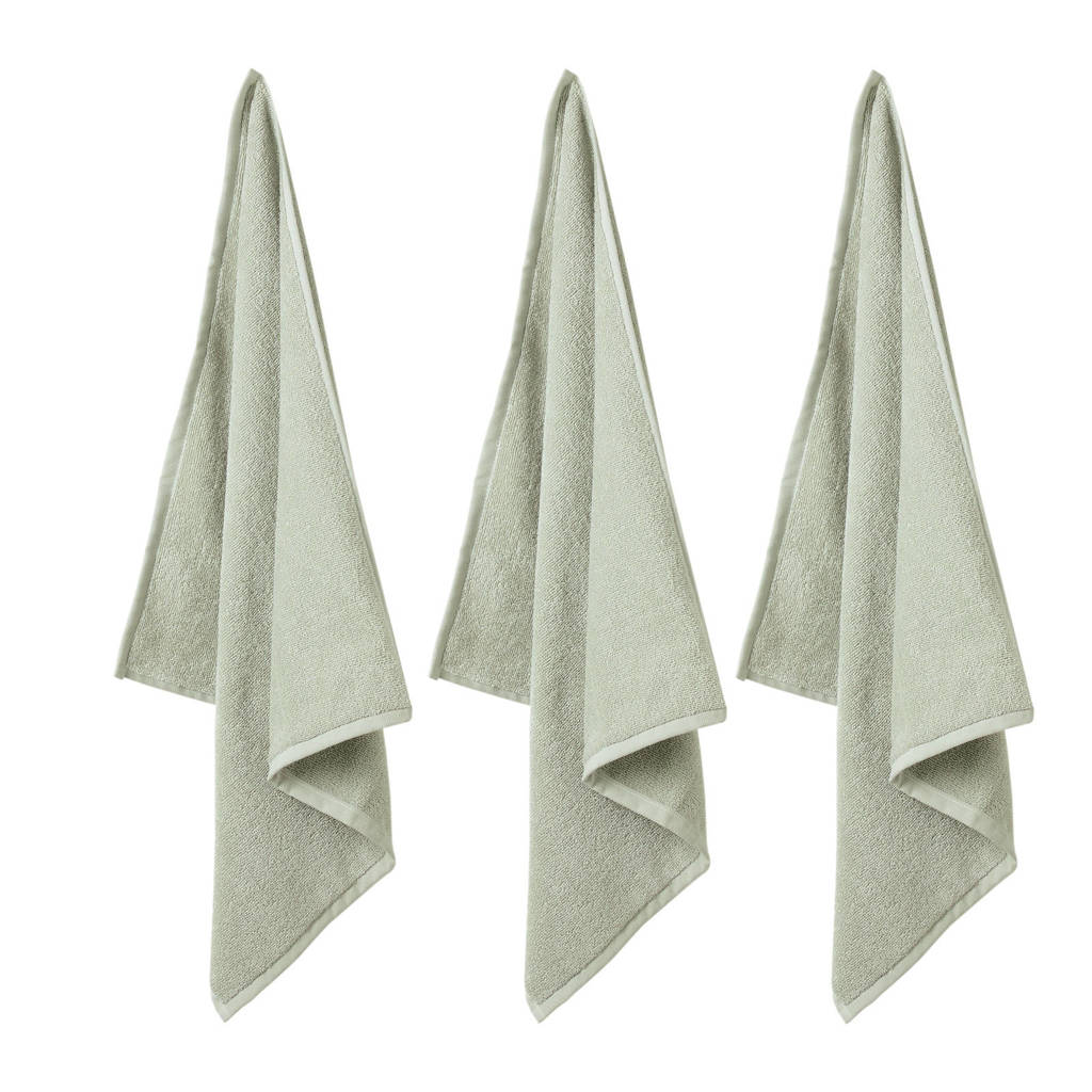 Wehkamp Home keukendoek (50x55 cm) (set van 3), Lichtgroen