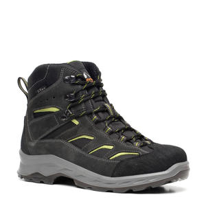 Mountain Peak leren wandelschoenen donkergroen/geel