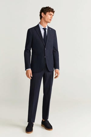 slim fit colbert middenblauw