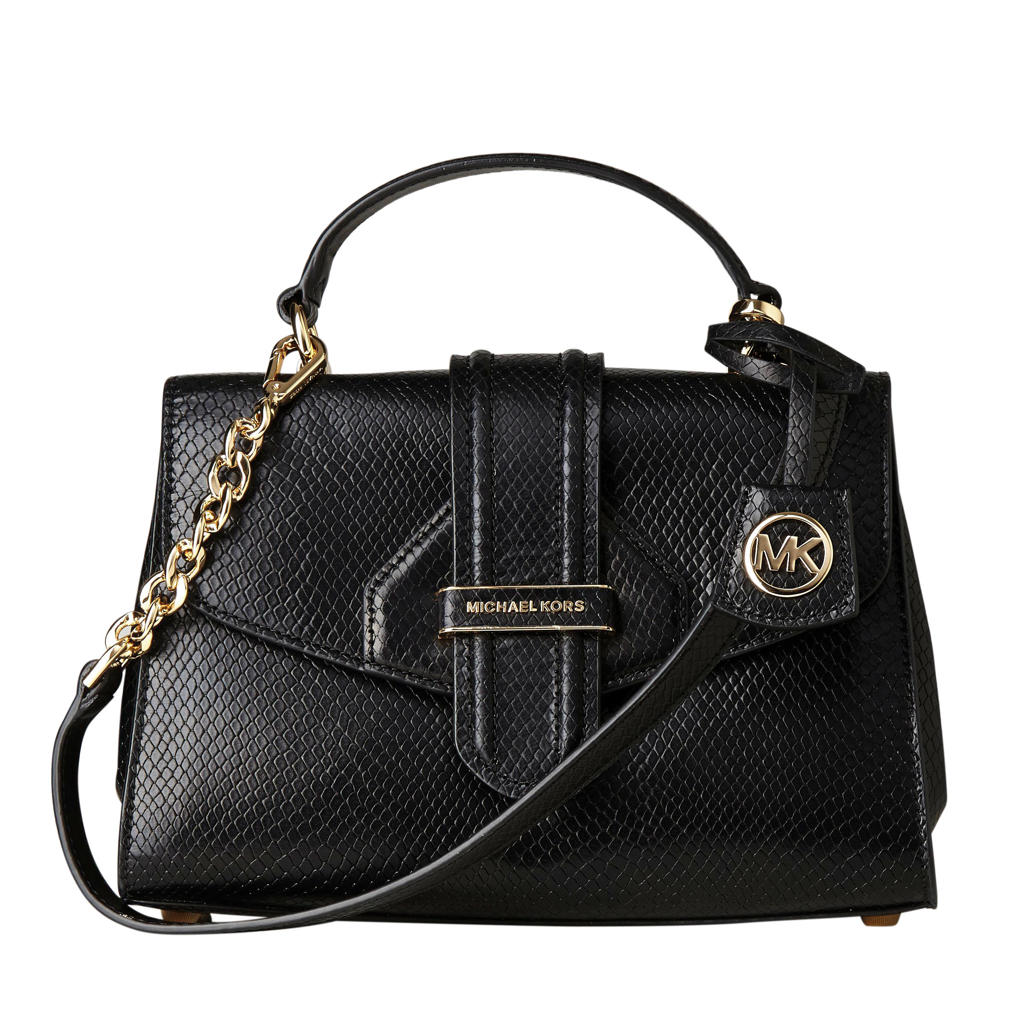 Michael Kors BLEECKER leren handtas zwart
