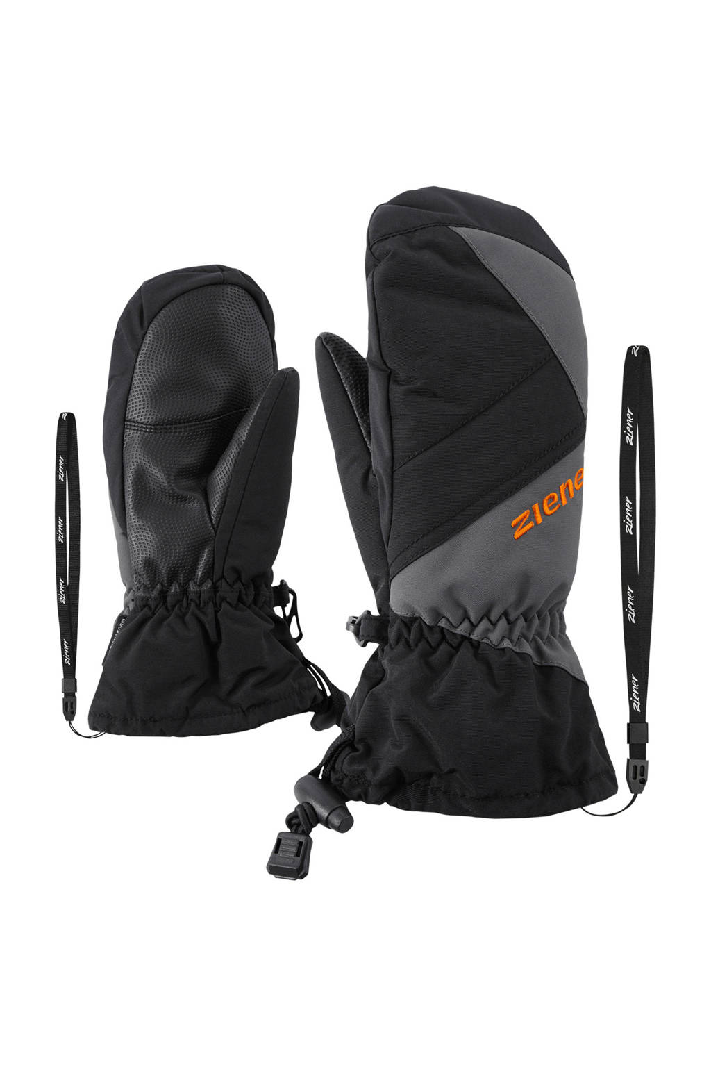 Ziener skihandschoen Agilo zwart, Zwart/grijs