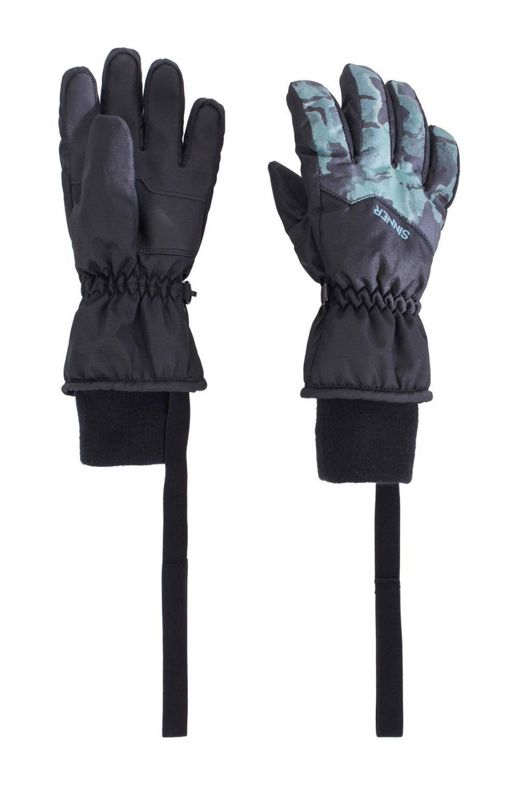 Sinner skihandschoenen Phoebe Jr. zwart/groen, Zwart