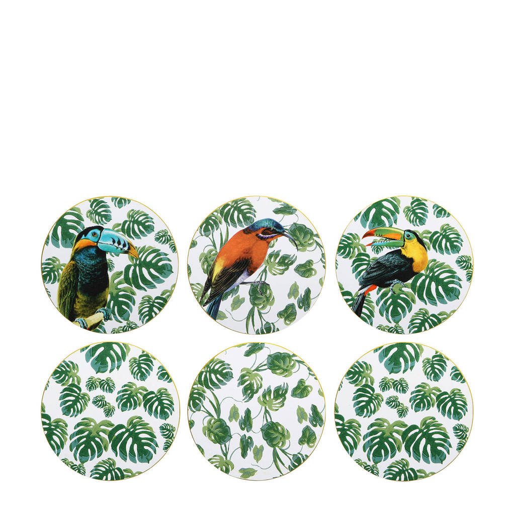 &k amsterdam Jungle onderzetter (set van 6), Multi