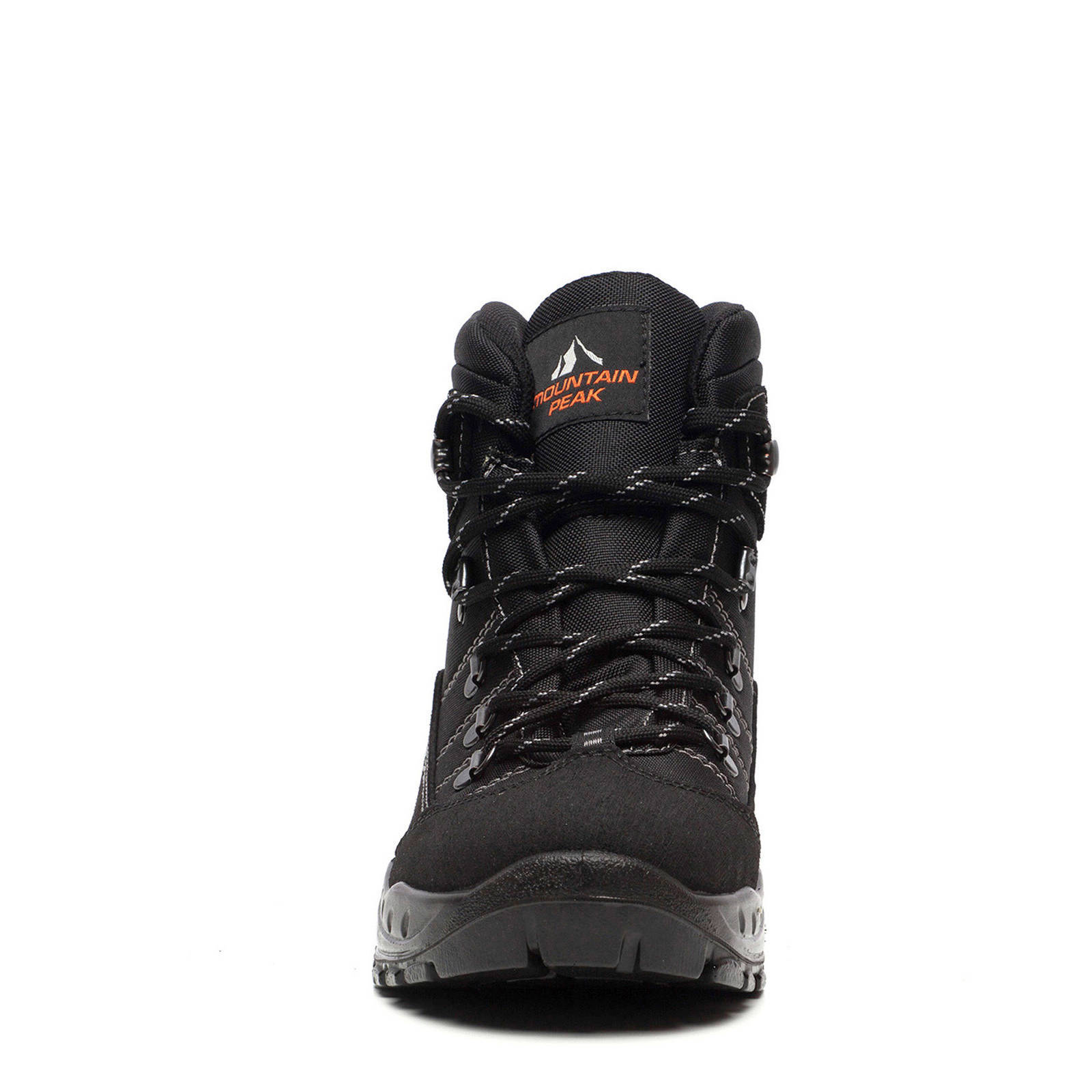 Scapino Mountain Peak leren wandelschoenen zwart | wehkamp