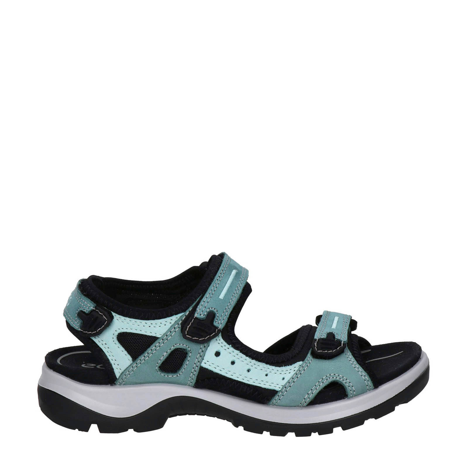 Ecco Offroad nubuck outdoor sandalen blauw/groen | wehkamp