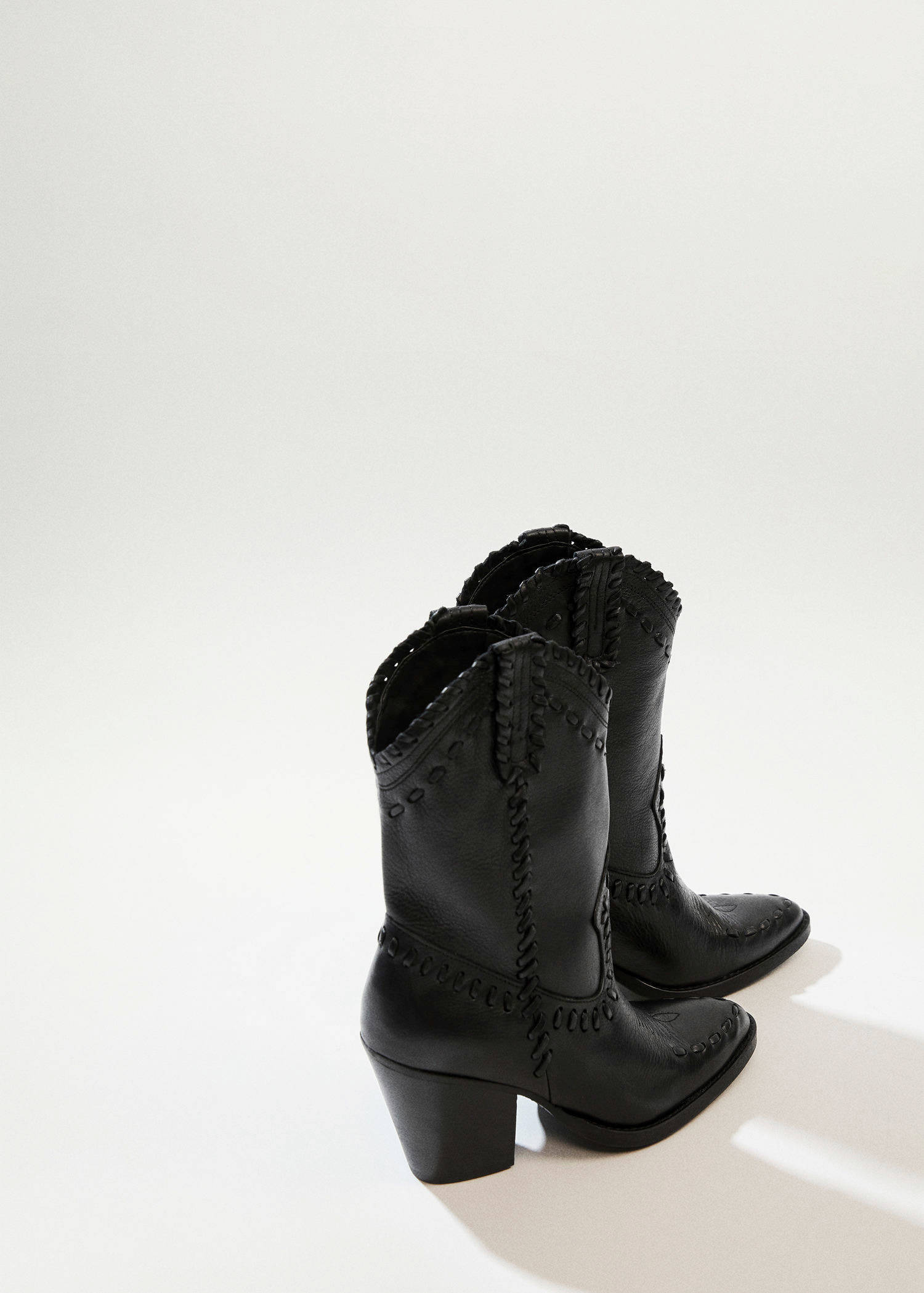 Mango leren cowboylaarzen zwart | wehkamp Mango leren cowboylaarzen zwart | wehkamp