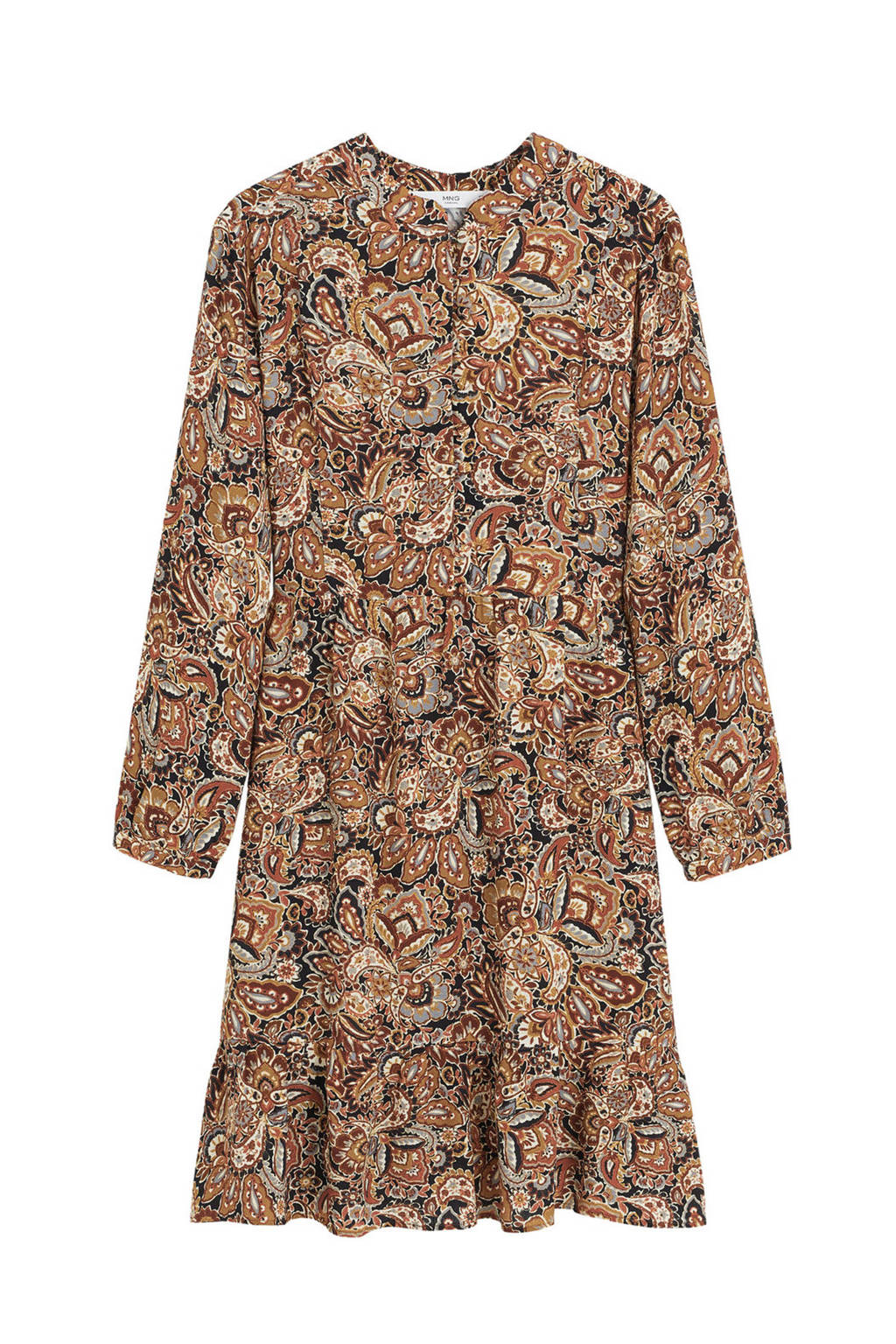 Mango gebloemde jurk beige multi