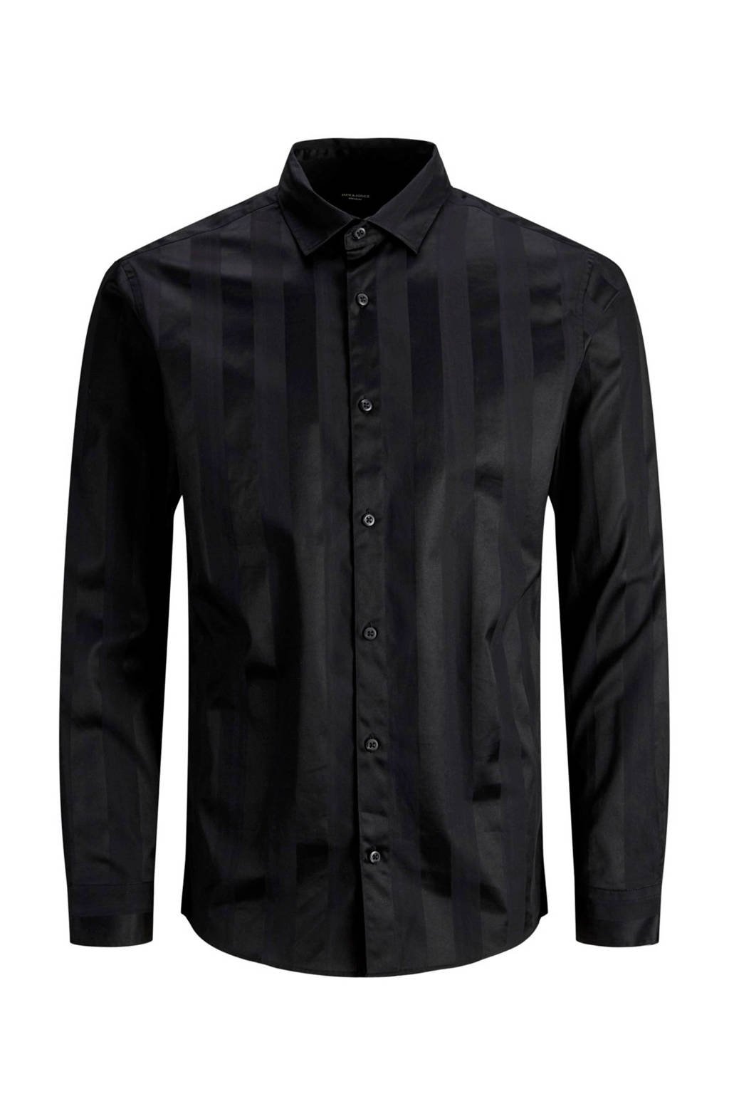 JACK & JONES PREMIUM slim fit overhemd zwart, Zwart