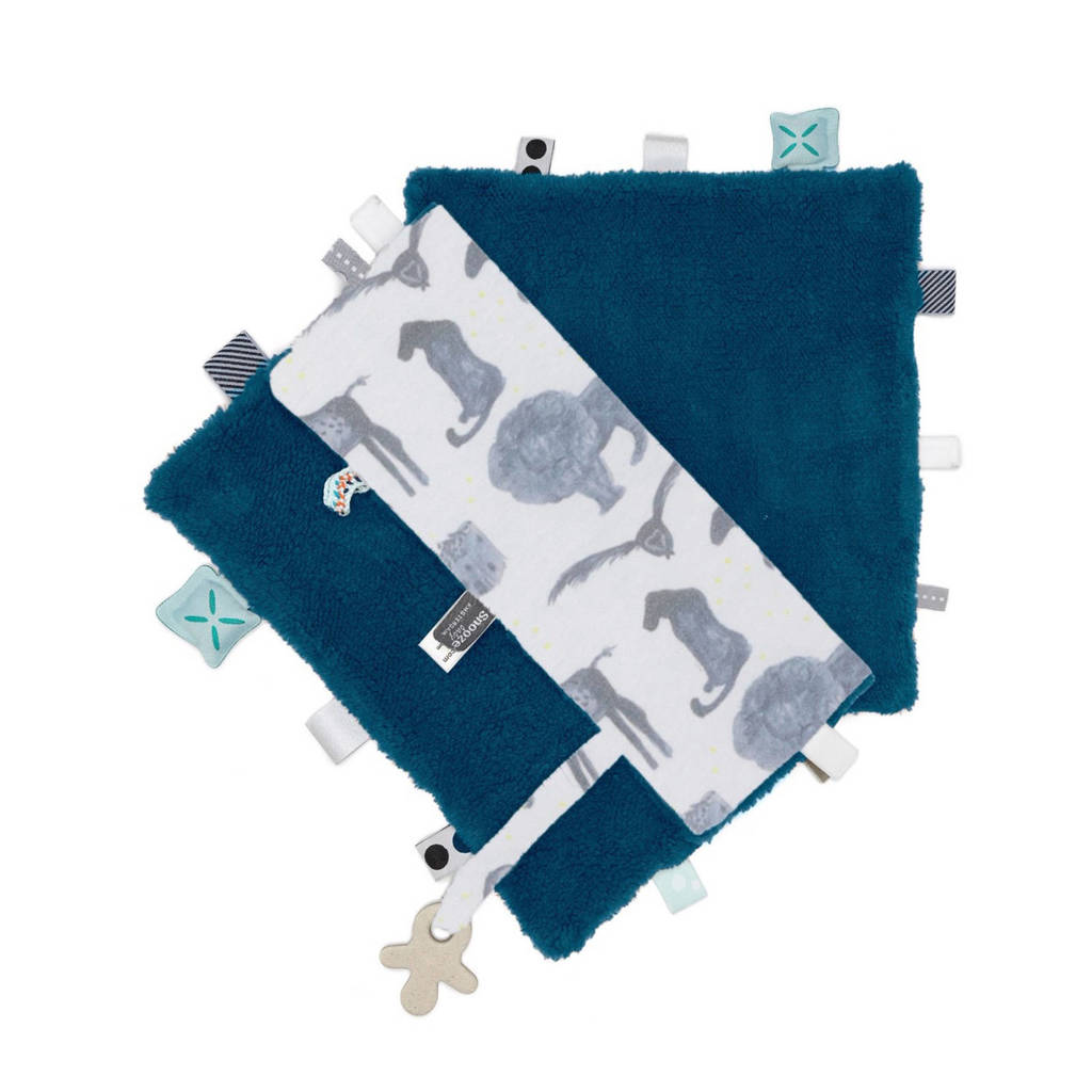 Snoozebaby knuffeldoekje storm blue knuffeldoekje, Storm Blue
