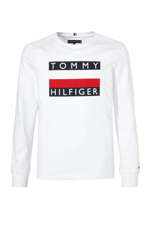 longsleeve met logo wit