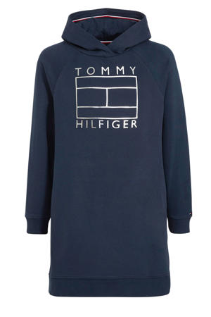 sweatjurk met logo donkerblauw
