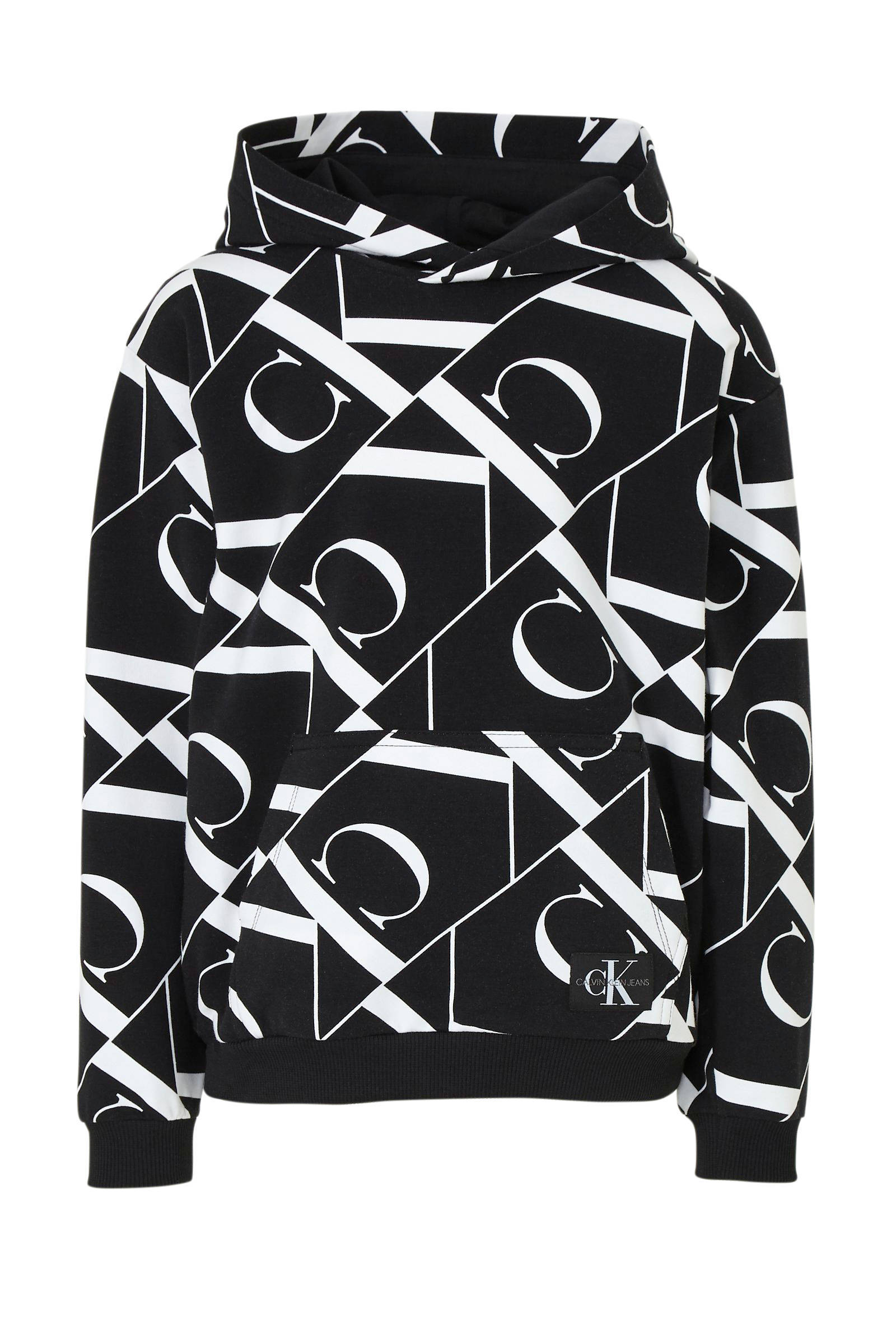 calvin klein all over print hoodie