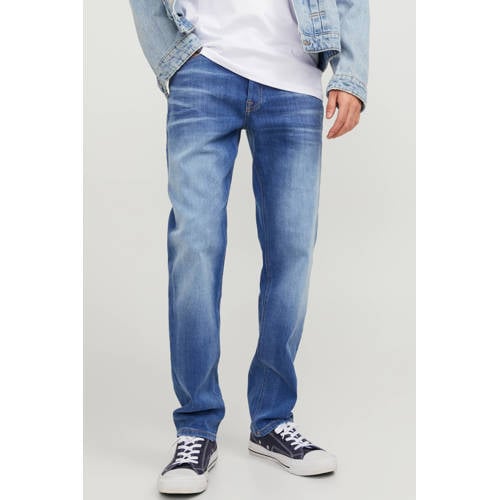 JACK & JONES JEANS INTELLIGENCE tapered fit jeans JJIMIKE JJORIGINAL blue denim afbeelding
