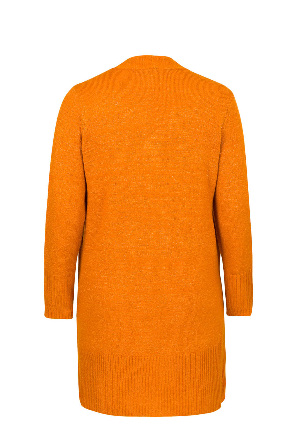 Miss Etam Plus gebreid vest oranje wehkamp