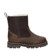 thumbnail: Bruine jongens en meisjes Timberland Courma Kid nubuck enkelboots met ritssluiting en effen