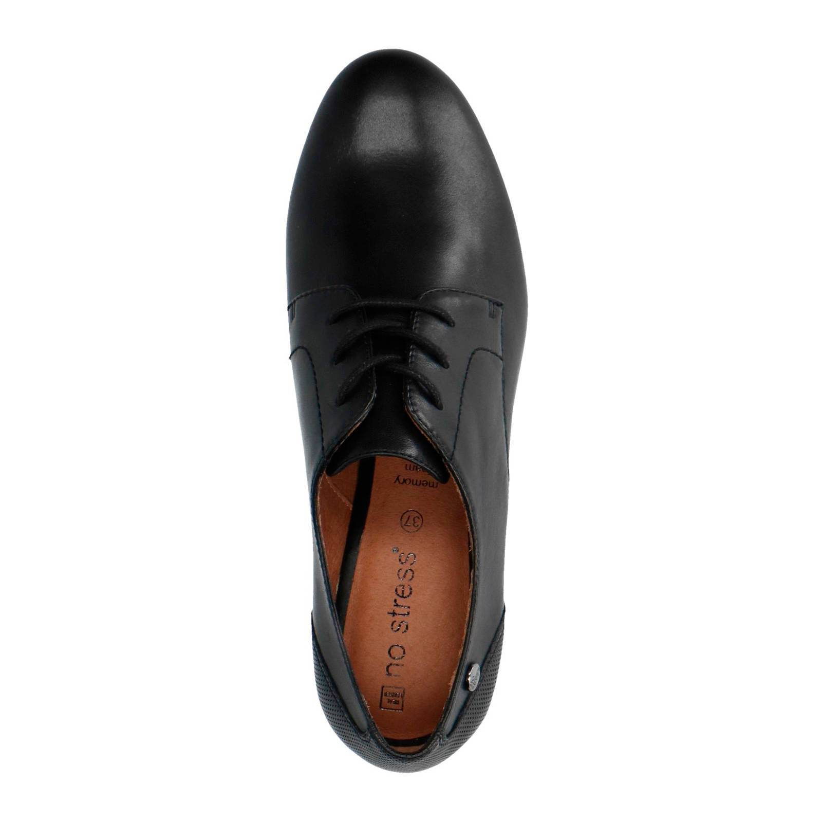 No Stress leren veterschoenen zwart | wehkamp