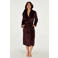 Hunkemöller fleece badjas met textuur aubergine