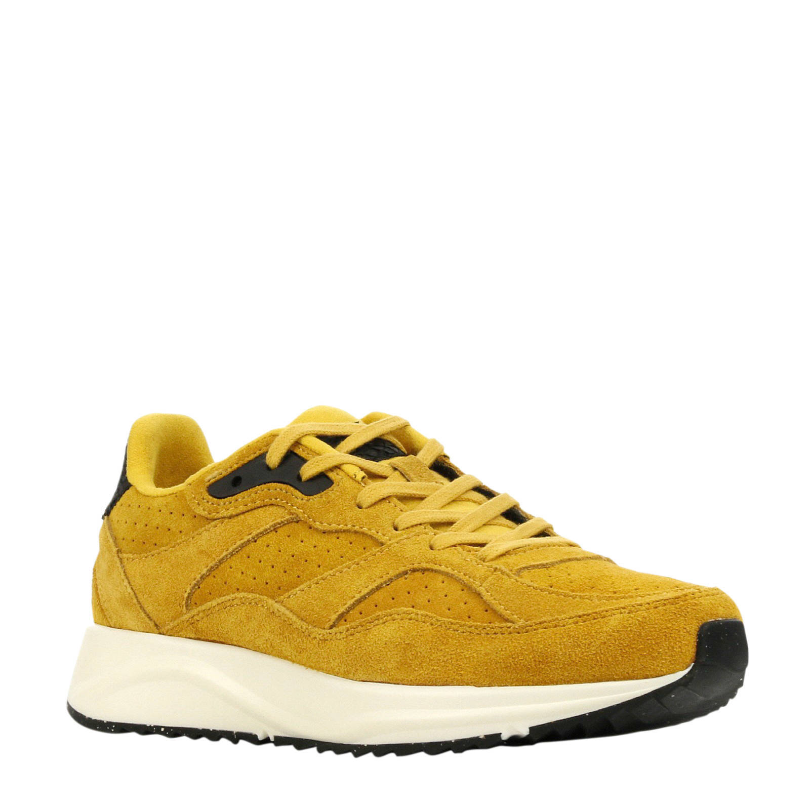 Woden Sophie suède sneakers okergeel | wehkamp