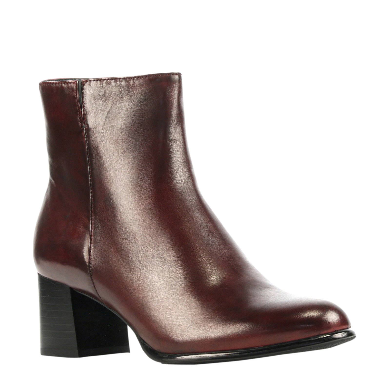 Everybody by BZ Moda 58251 leren enkellaarzen bordeauxrood Everybody leren enkellaarzen | wehkamp