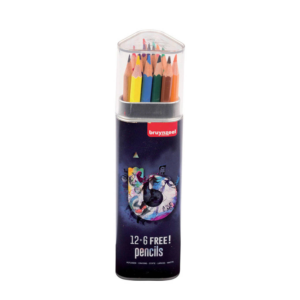 Bruynzeel kleurpotloden Teens blauw (18 st.)