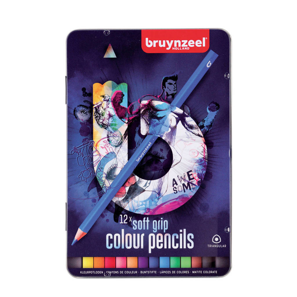 Bruynzeel kleurpotloden soft Teens blauw (12 st.)