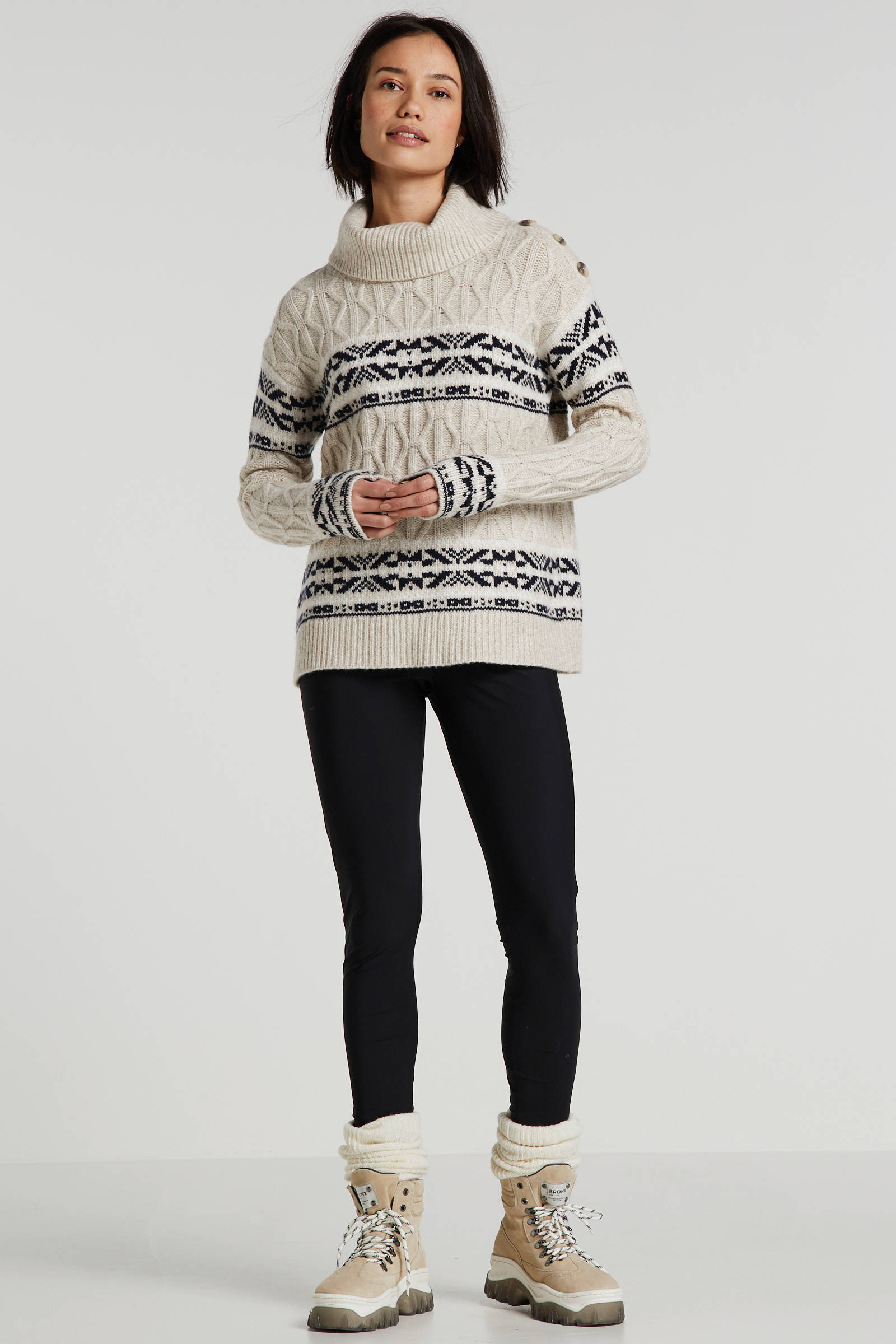 ESPRIT Women Casual grofgebreide coltrui beige | wehkamp ESPRIT Women Casual trui met alpaca wol | wehkamp