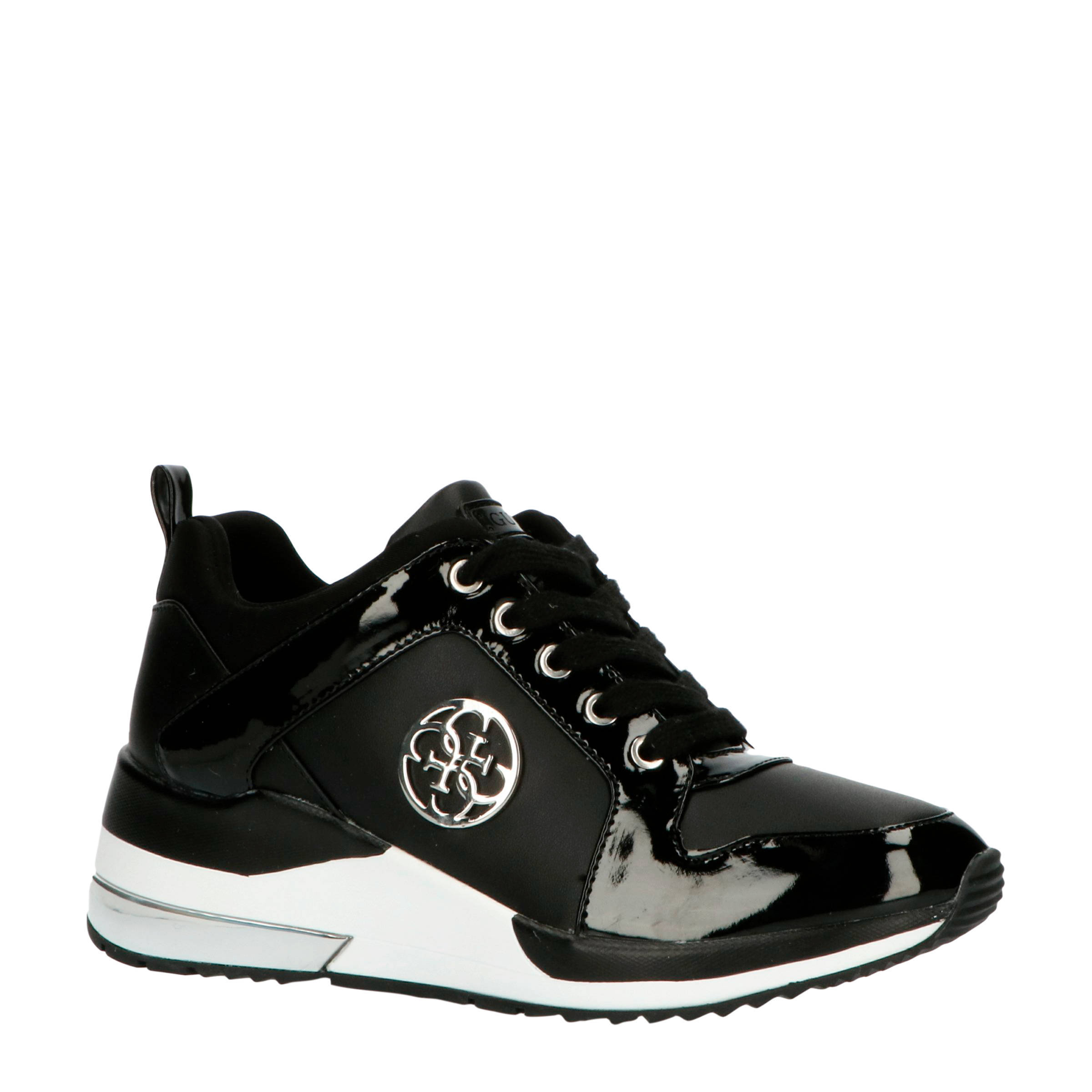 GUESS FL6JRYELE12 sneakers zwart/zilver | wehkamp