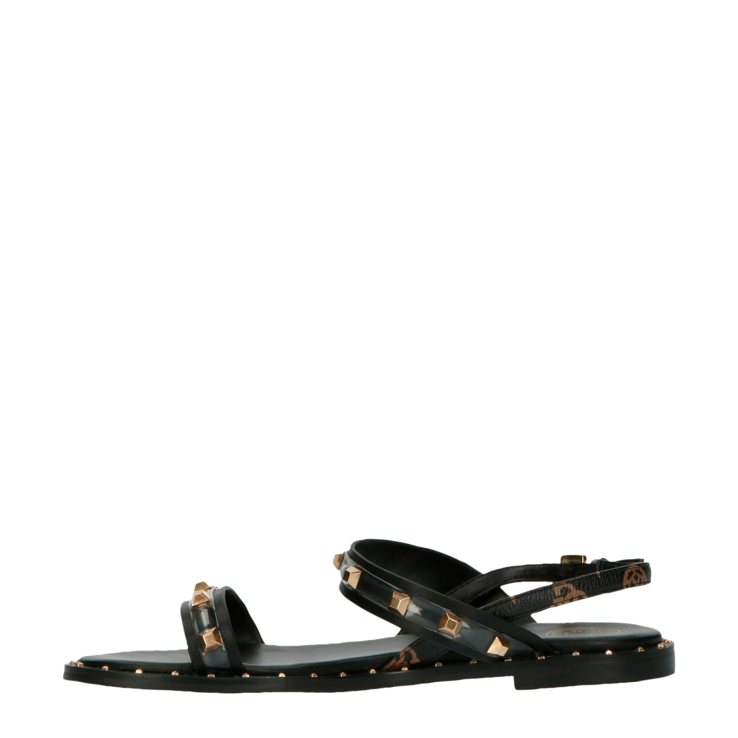 GUESS FL6OFEELE03 sandalen zwart/goud | wehkamp