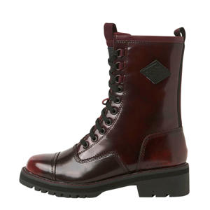 Premium Minor Boot lakleren veterboots bordeauxrood