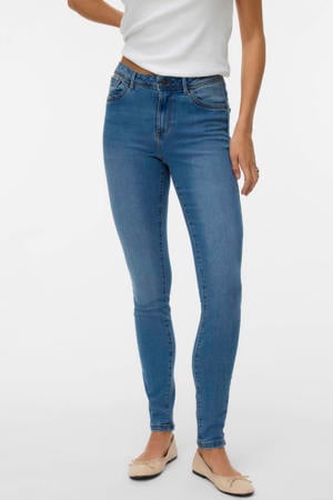 mid waist skinny jeans VMTANYA medium blue denim