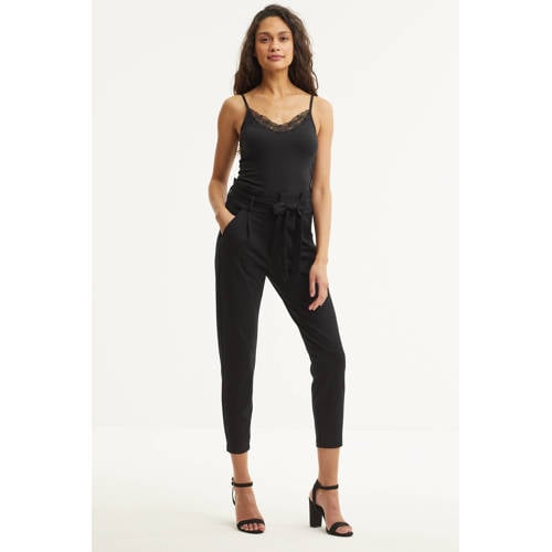 VERO MODA top met kant VMINGE zwart afbeelding