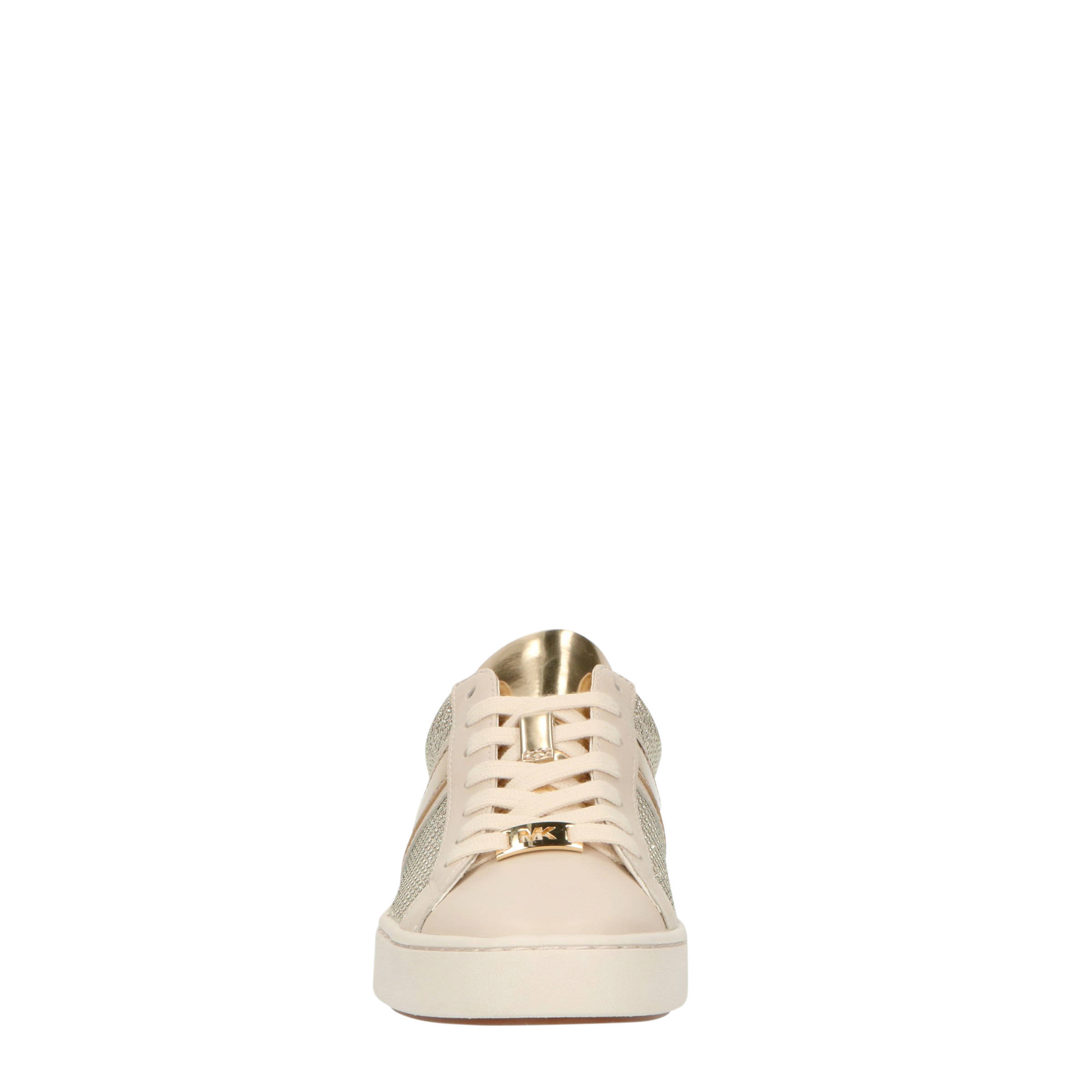 Michael Kors Keaton Stripe sneakers goud/beige | wehkamp