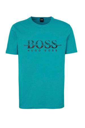 T-shirt met logo turquoise