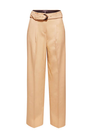 Women Collection high waist straight fit pantalon beige